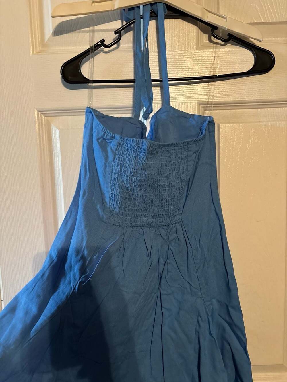 Wild Fable Blue Button-Front Halter Mini Dress